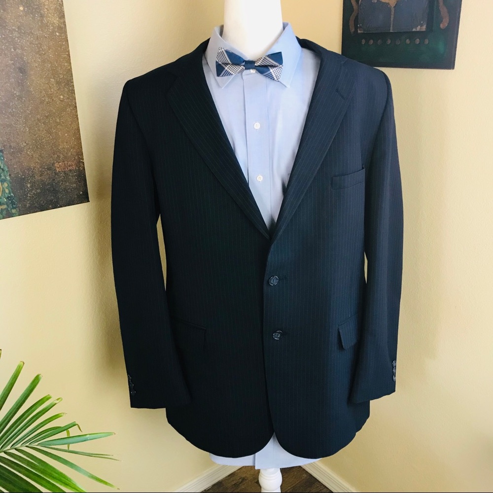 Vintage Richard Thomas blue pinstripe blazer
